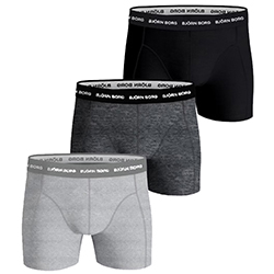 Boxeralsó Essential 3-Pack multi (black, melange, grey)